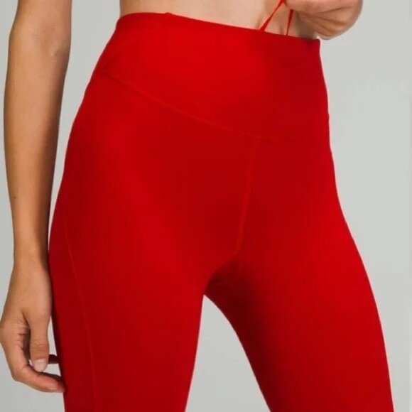 Lululemon Base Pace HR Tight 25” Leggings Size 20 NWT $98 High Rise Dark Red - Picture 2 of 5